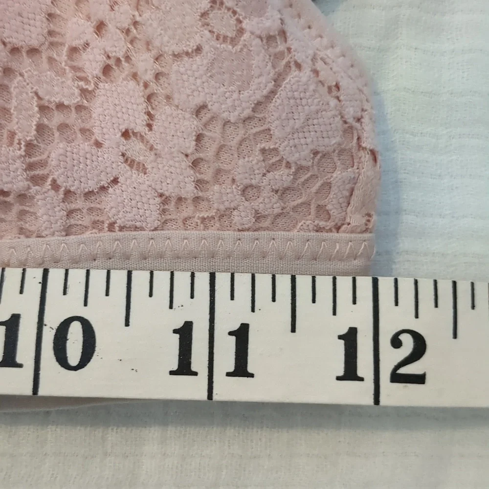 Aerie Lace bralette size small pink halter with adjustable strap